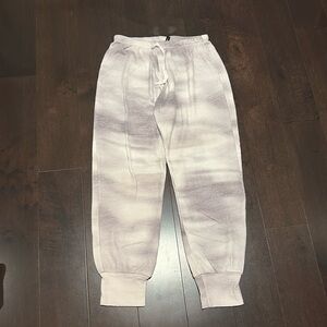 white and grey sweatpants